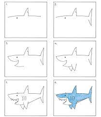 Ce coloriage d'un requin baleine est disponible directement dans la machine à colorier. Zeichnen Sie Einen Frohlichen Hai Shark Drawing Easy Shark Drawing Toddler Drawing
