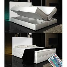 Boxspringbett Weiss Lift 140x200 Inkl 2 Bettkasten Hotelbett Bett Led Rio Lift Boxspringbett Weiss Boxspringbett Box