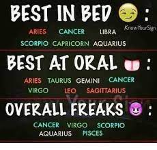 One of the reasons our sign has two pincers (claws) is because we use them for touch. Best In Bed Best At Oral Overall Freaks Aries Cancer Ibra Know Yoursign Scorpio Capricorn Aquarius Aries Taurus Gemini Cancer Rgo Leo Sagittarius Vi Cancer Virgo Scorpio Aquarius Pisces Aquarius Meme