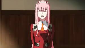 Darling in the franxx, zero two x hiro, romance, couple, profile view. Zero Two Gif Darling Ohayo Novocom Top