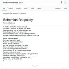 A night at the opera (1975) provided by ben brown capo 3 this is meant to be a simpler way to play a highly complex song. Google S Answer For Bohemian Rhapsody Lyrics Has Infuriated Just About Everyone Buzz Ie