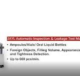 Oral Liquid Automatic Impurity & Leak Inspection Machine ...