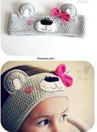Kizlara Amigurumi Hayvanli Sac Bandi Ve Eldivenleri Nazarca Com Krose Sapka Orgu Tig Isleri