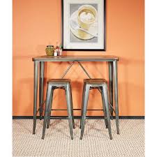 Check spelling or type a new query. Osp Home Furnishings Indio Rectangular Pub Table And 2 Bar Stool Set With Matte Industrial Steel And Ash Wood Top Ind44c2 The Home Depot