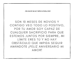 Con las frases tumblr para mi novio lo podrás hacer de manera original y romántica. Las Mejores Felicitaciones De 10 Meses De Novios Frasescumple