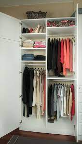Indeed, this hanger sold by urbio does not seem designed to be used on a rod and comes with its own ankle which is already aluminium for a considerable wall installation. Bedroom Cabinet Offers Hanging Space For A Variety Of Different Lengthed Clothing Wardrobe Closet Bedroom Wardrobe Closet Works