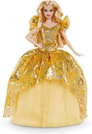 Barbie Signature 2020 Holiday Barbie Doll 12 Inch Blonde Long Hair In Golden Gown With Doll Stand And Certi In 2020 Holiday Barbie Holiday Barbie Dolls Barbie Dolls