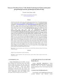 Contoh abstrak indonesia dan inggris. Panduan Penulisan Lomba Karya Tulis Ilmiah