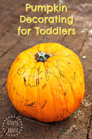 Be sure to choose a pumpkin that's fairly smooth and give it a good wipe down with a moist towel or rag before. Toddler Pumpkin Decorating Danya Banya
