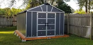 Palram Yukon 11 Ft W X 15 Ft D X 8 3 Ft H Dark Gray Storage Shed With Wpc Floor Kit 704927 The Home Depot Shed Storage Shed Resin Sheds