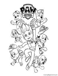 The paw patrol is a series of cartoon series that tells about the adventures of 7 dogs named chase, marshal, rocky, zuma 12. Paw Patrol Badges Coloring Page Coloring Page Central