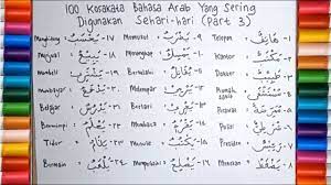 Maka, sebagai seorang muslim atau muslimah yang paling penting buat anda dari itu semua adalah dengan menguasai bahasa arab anda akan terbantu memahami isi kitab suci anda dan perkataan. 100 Kosakata Bahasa Arab Sehari Hari Yang Sering Digunakan Dalam Percakapan Dan Bacaan Part 3 Youtube
