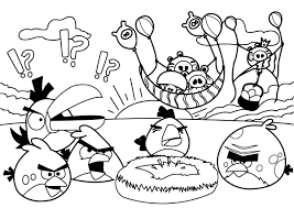 Free printable angry bird coloring pages for kids. Birds And Pigs Coloring Page Free Printable Coloring Pages For Kids