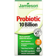 Find the right support for your gut! Jamieson Natural Sources Probiotic 10 Billion Active Cells 60 Vegetarian Capsules Iherb