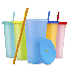 This is definitely the best reusable coffee cup i've used and i've tried a few. Color Changing Cups Tumbler With Lids Straw Set 24 Oz Reusable Summer Cold Drink Iced Coffee Cups Perfect Gift Set 5 Pack Walmart Com Walmart Com