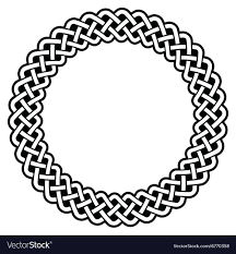Irish Celtic Black Pattern In Circle Isolated On White Retro Download A Free Preview Or High Quality Adobe Illustrator Celtic Patterns Celtic Border Celtic