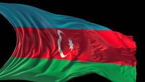 ‎♡❤ azerbaijan flag азербайджан флаг president ilham aliyev waved the flag of azerbaijan in the occupied karabakh lands. Shutterstock