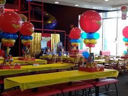 Woman Birthday Party Table Decorations Centerpieces Wonder Woman Table Centerpieces Wonder Woman Beautiful Birthday Party Wonder Woman Party Wonder Woman Birthday Birthday Table Decorations