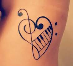 52.une petite clef de sol 1001 Idees Tatouage Cle De Sol La Musique Dans La Peau