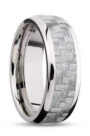 Silver Carbon Fiber And Cobalt Chrome Men S Wedding Ring Www Bradleys Jewelers Com Wedding Rings Mens Wedding Rings Silver Wedding Rings