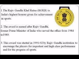 Learn more like birthday, birth place, age, family, biography and other awards about abhinav bindra. Rajiv Gandhi Khel Ratna Award Youtube
