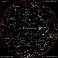 Current Night Sky Over Canberra Night Skies Sky