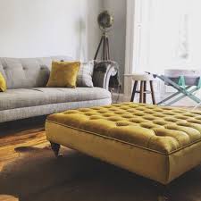 Extra Large Daffodil Yellow Footstool Coffee Table Ottoman Etsy Footstool Coffee Table Large Ottoman Coffee Table Ottoman Coffee Table Extra large chesterfield footstool/coffee table bench in plush velvet ✅.