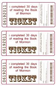 Book Of Mormon Treat Ticket Scripture Study Lds Family Scripture Study Lds Seminary