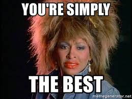 Meme fans say no, and they're making good jokes about their own absurd favorite crossovers, in everything from classic cartoons to basketball. You Re Simply The Best Whats Love Tina Turner Meme Generator