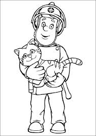 Sam El Bombero Para Colorear