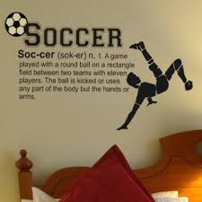 Pin By Groovyfinds On Kids Sports Rooms Soccer Room Wall Decals Soccer Bedroom
