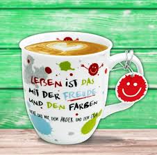 Tassen Spruch Leben Ist Das Mit Der Freude Und Den Farben Lustige Farbenfrohe Tasse Geschenk Tassen Spruche Tassen Porzellan Tasse