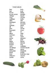 List of vegetables from a to z · artichoke: Vegetables Esl Worksheet By Anna Chwo