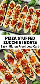 Stuffed Zucchini With Italian Sausage Marinara Sauce Mozzarella And Pepperoni Crea Low Carb Breakfast Recipes Zucchini Boats Healthy Healthy Low Carb Recipes