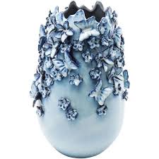 Vase Butterflies Bleu Clair 50cm Kare Design 975 Bgn Liked On Polyvore Featuring Home Home Decor Decor Kare And Butterfly Vase Vases Decor Pretty Decor