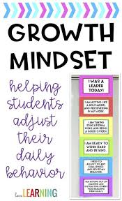 Growth Mindset Clip Chart Rainbow Bright Colors And Black