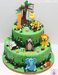 Jungle Themed Cake Animal Birthday Cakes Cake Themed Cakes