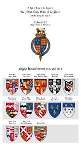 Roll Of Arms Knights Of The Garter Installed During The Reign Of King Edward Vi Art Print Medieval Shields Coat Of Arms Medieval History
