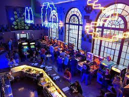 Grid Arcade Bar In Michigan Will Bring Out The Kid In You Arcade Bar Arcade Room Arcade Game Room