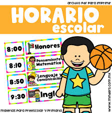 Horario Escolar &ndash; Mindersmx