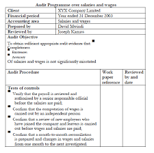 Write In Point Form An Audit Programme To Cover Salary And Wages Of A Small Size Firm