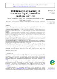 PDF) Relationship dynamics in customer loyalty to online banking services