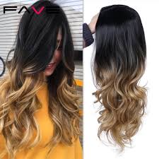 Light brown to dark blonde hair is a perfect canvas for some light ombre art. Fave Long Ombre Black Brown Blonde Synthetic Wigs Gray Cosplay Heat Resistant For Black White Women Glueless Wavy Daily Hair Wig Buy At The Price Of 12 31 In Aliexpress Com Imall Com