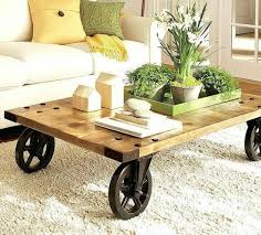 Coffee Table Wheeled Middle Age Wooden Table Rustic Wood American Wheeled Wood Table Farm Rustic Coffee Tables Rustic Wooden Coffee Table Funky Home Decor