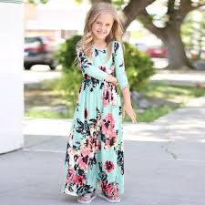 Nice Chifuna Long Dress Fashion Trend Bohemian Dress For Girls Beach Tunic Floral Autumn Maxi Dresses Long Dress Fashion Toddler Maxi Dresses Maxi Dresses Fall