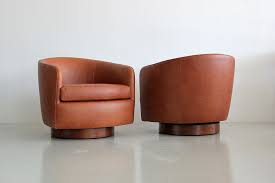 Saddle Leather Swivel Chairs In The Style Of Milo Baughman Leather Swivel Chair Velvet Dining Chairs Swivel Chair
