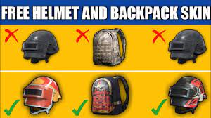 How To Get Free Helmet And Backpack Skin In Pubg Mobile Free Helmet Skin Pubg Youtube