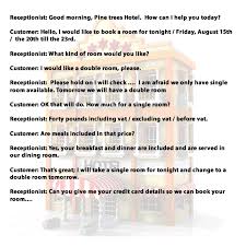 Hotel Conversation Between 2 People The Receptionist And Customer Who Wants To Make A Reservation Hotel Hotel Reservations Booking Hotel