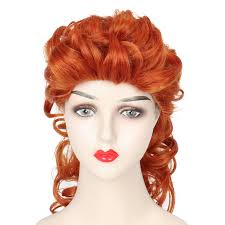 MISS U HAIR-Perruque de costume d'Halloween pour femme adulte, Lucy,  cuivre, rouge, Lucille 50's, 007
