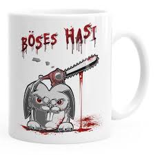 Bezug nehmen und lassen sie in folge einen geburtstagsspruch zum 40.geburtstag der eindrucksvollen sorte entstehen. Moonworks Tasse Kaffee Tasse Spruch Boses Hasi Kettensage Motiv Horror Burotasse Lustige Kaffeebecher Moonworks Online Kaufen Otto